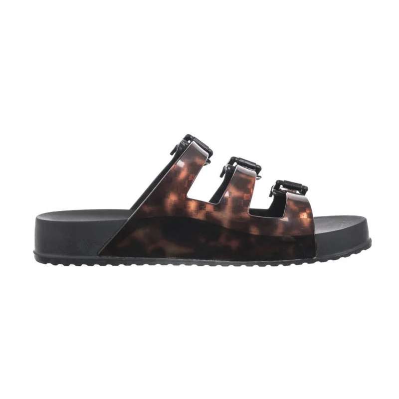 Melissa Cozy Stripes AD 35943/BC962 Black/Clear Tortoise (ML360-b) Moteriški batai/šlepetės