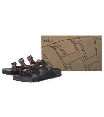 Melissa Cozy Stripes AD 35943/BC962 Black/Clear Tortoise (ML360-b) Moteriški batai/šlepetės
