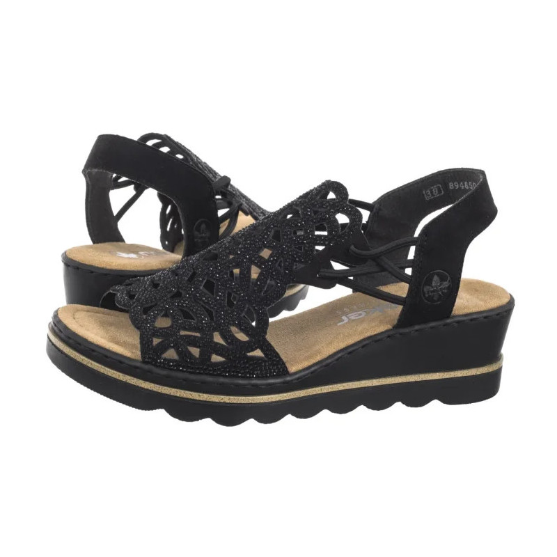 Rieker Czarne 67465-00 Black (RI252-a) batai