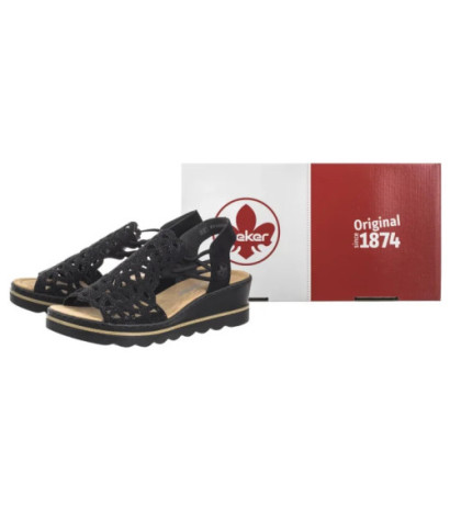 Rieker Czarne 67465-00 Black (RI252-a) batai