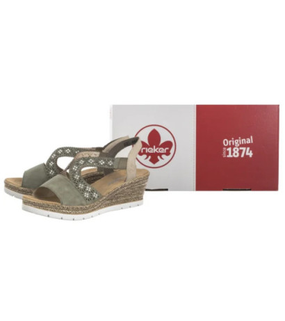 Rieker Zielone 61916-52 Green (RI255-a) batai
