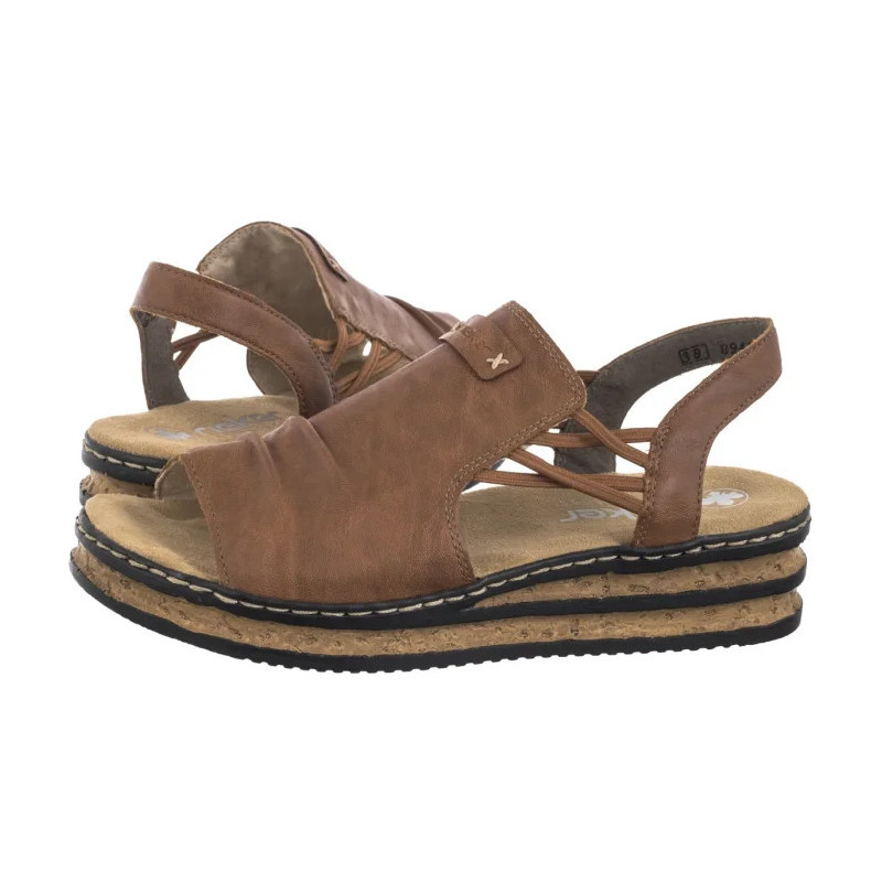 Rieker Brązowe 62962-22 Brown (RI257-a) batai