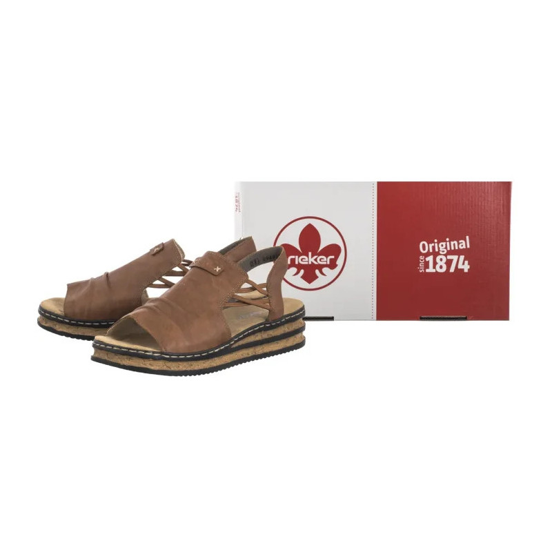 Rieker Brązowe 62962-22 Brown (RI257-a) batai