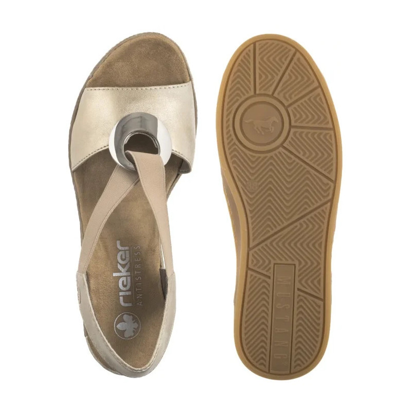 Rieker Beżowe 624H6-60 Beige (RI118-b) batai