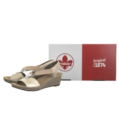 Rieker Beżowe 624H6-60 Beige (RI118-b) batai