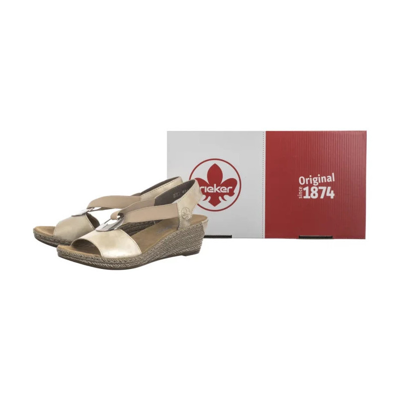Rieker Beżowe 624H6-60 Beige (RI118-b) batai
