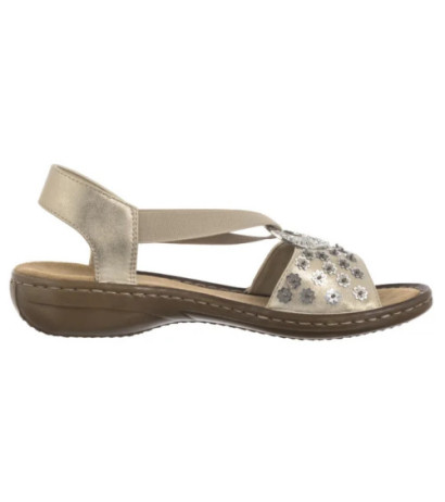 Rieker Platynowe 608B5-90 Metallic (RI260-a) sandalai