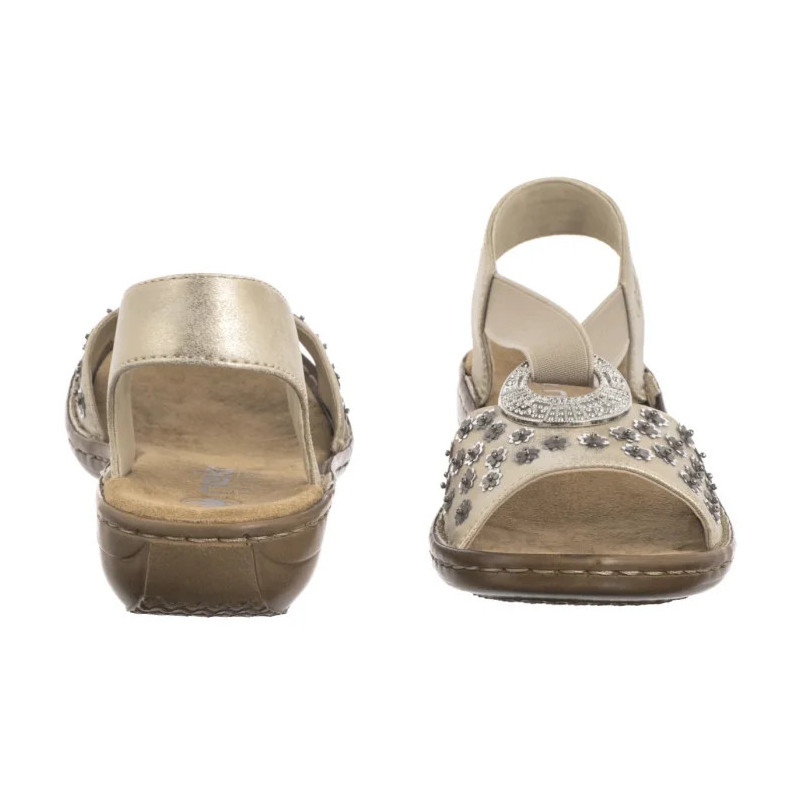 Rieker Platynowe 608B5-90 Metallic (RI260-a) sandalai