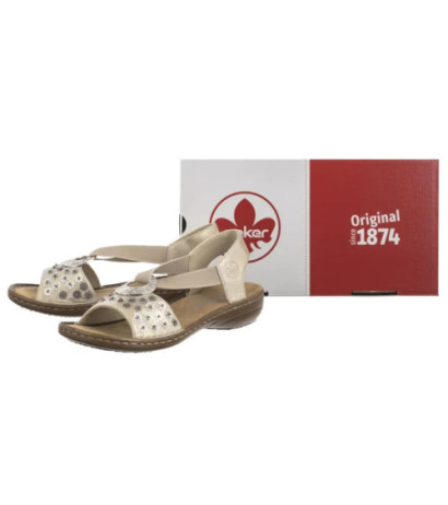 Rieker Platynowe 608B5-90 Metallic (RI260-a) sandalai