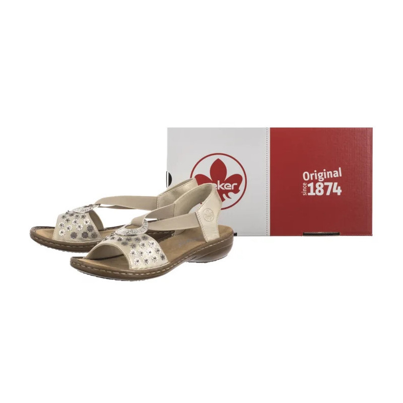 Rieker Platynowe 608B5-90 Metallic (RI260-a) sandalai