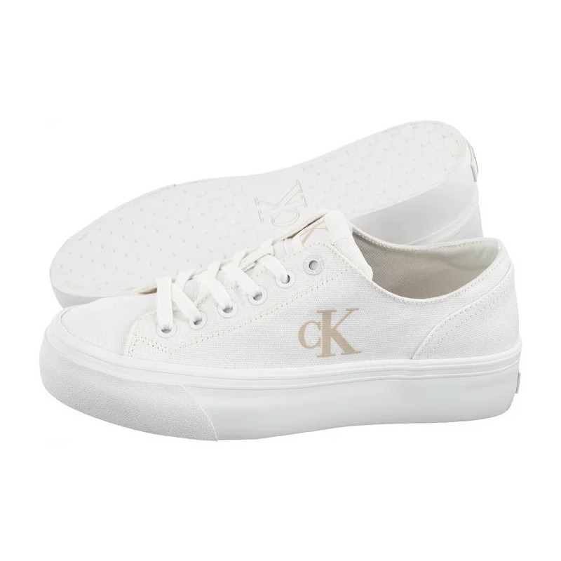 Calvin Klein Vulc Flatform Low Cv Mg Triple Bright White YW0YW01763 01W (CK635-b) sportiniai bateliai