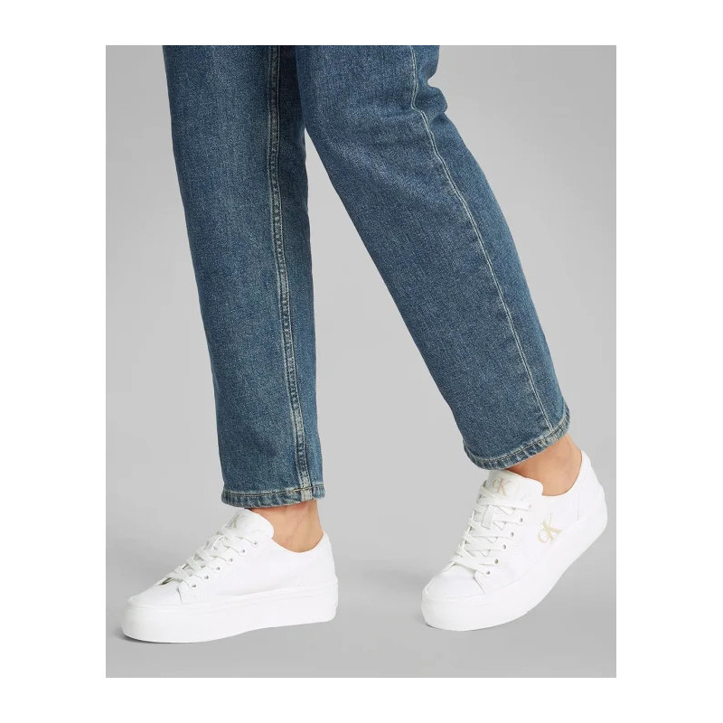 Calvin Klein Vulc Flatform Low Cv Mg Triple Bright White YW0YW01763 01W (CK635-b) sportiniai bateliai