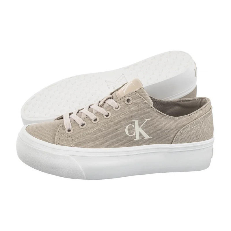 Calvin Klein Vulc Flatform Low Cv Mg Eggshell/Creamy White YW0YW01763 ACF (CK635-c) sportiniai bateliai
