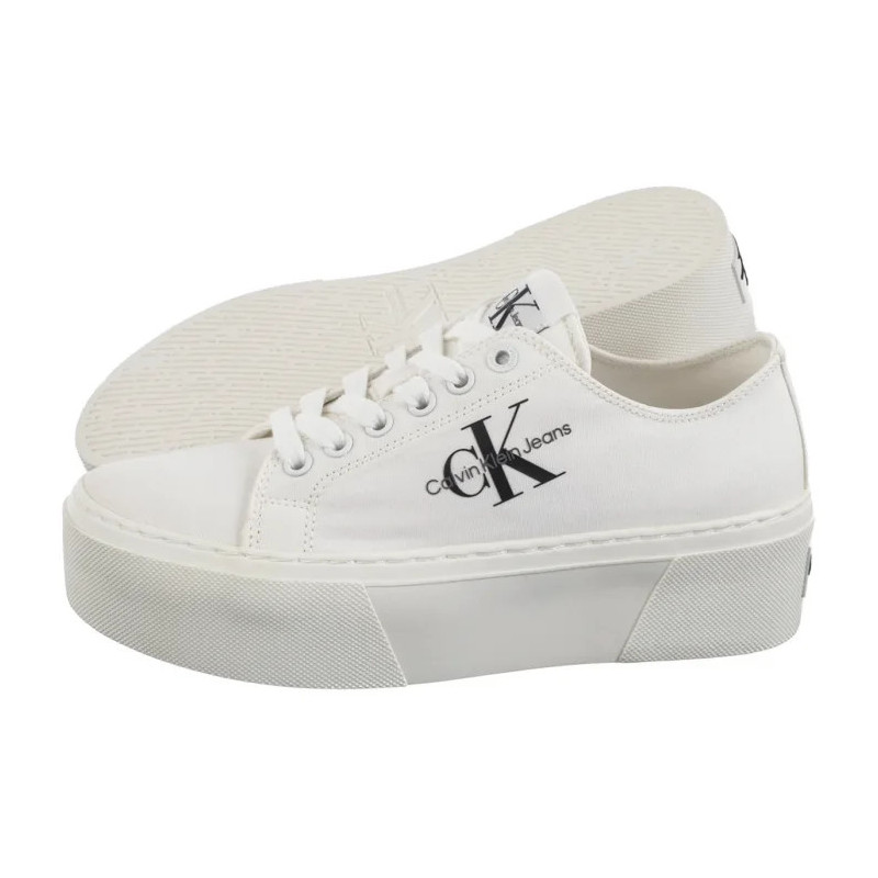 Calvin Klein Flatform+Cupsole Low Txt White YW0YW01033 01T (CK643-a) sportiniai bateliai