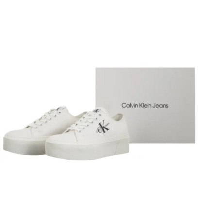 Calvin Klein Flatform+Cupsole Low Txt White YW0YW01033 01T (CK643-a) sportiniai bateliai