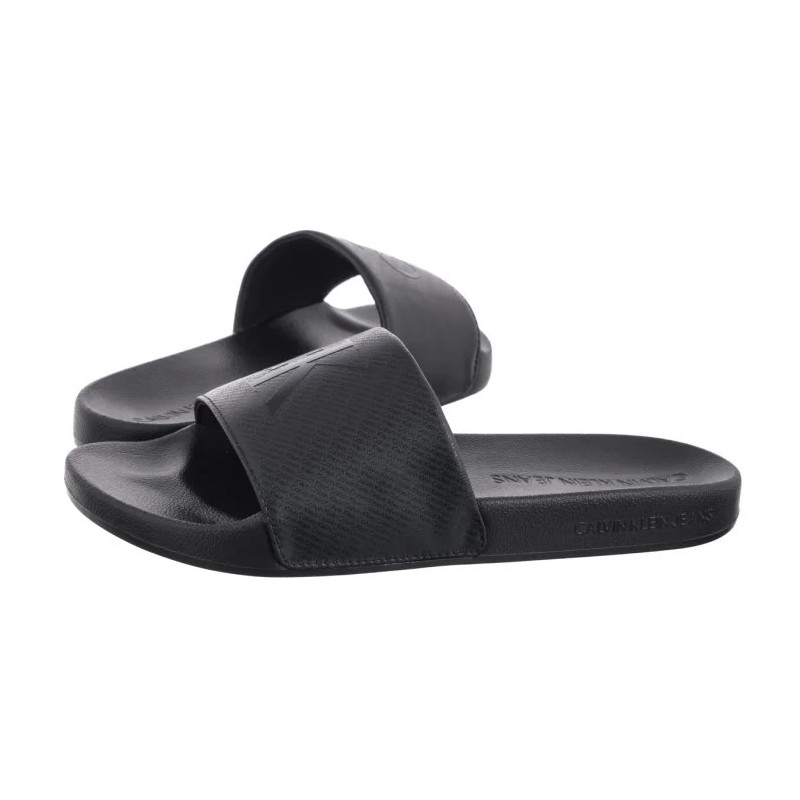 Calvin Klein Slide Aop Print Triple Black YM0YM01269 0GJ (CK650-a) šlepetės
