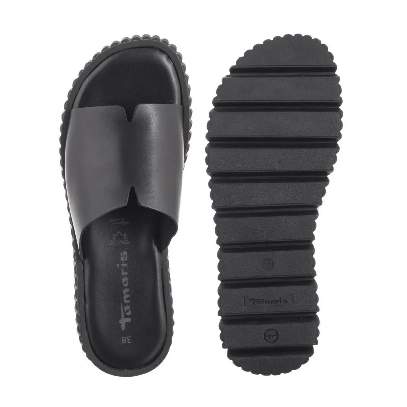Tamaris Czarne 1-27216-44 001 Black (TM533-a) Moteriški batai/šlepetės