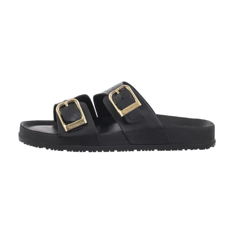 Tamaris Czarne 1-27500-44 003 Black Leather (TM539-a) Moteriški batai/šlepetės