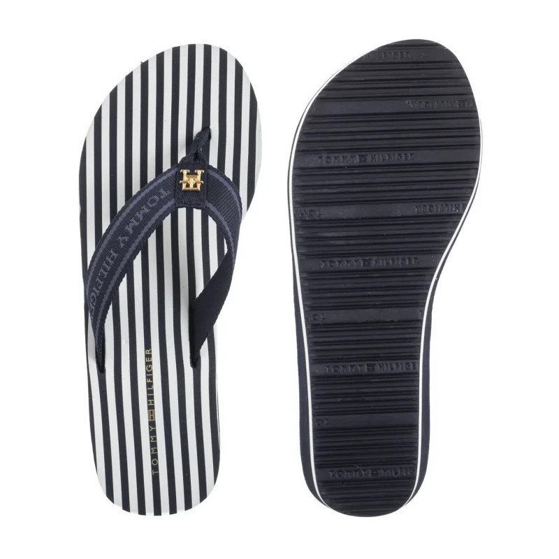 Tommy Hilfiger TH Stripes Wedge Beach Sandal Space Blue FW0FW08521 DW6 (TH1339-a) šlepetės