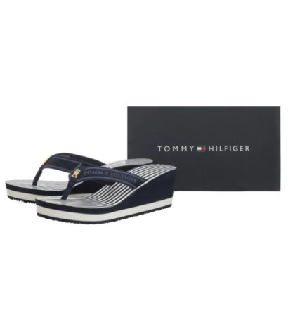 Tommy Hilfiger TH Stripes Wedge Beach Sandal Space Blue FW0FW08521 DW6 (TH1339-a) šlepetės