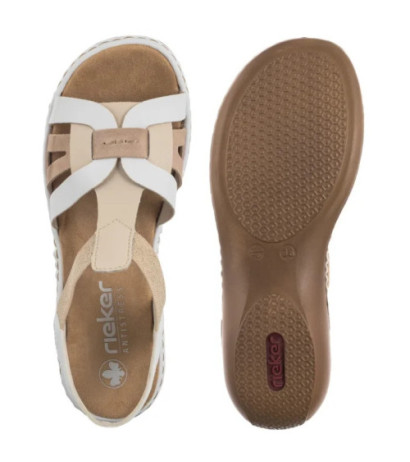 Rieker Białe 65918-81 White Combination (RI13-b) sandalai