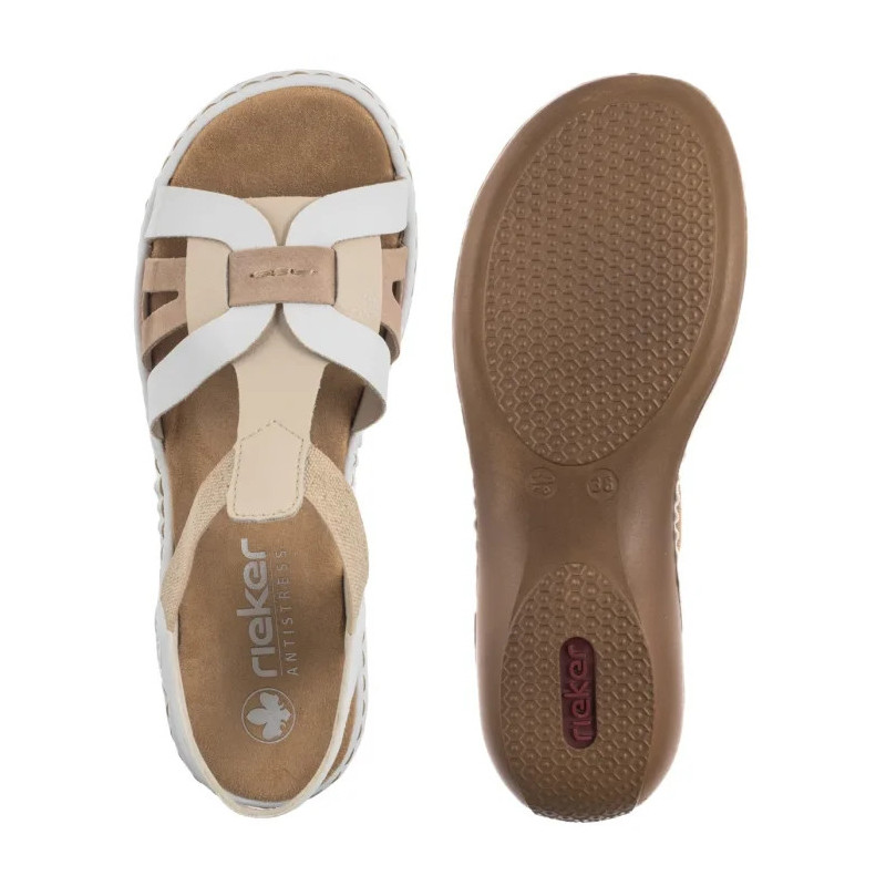 Rieker Białe 65918-81 White Combination (RI13-b) sandalai