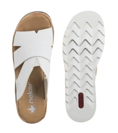 Rieker Białe V7989-80 White (RI164-c) batai