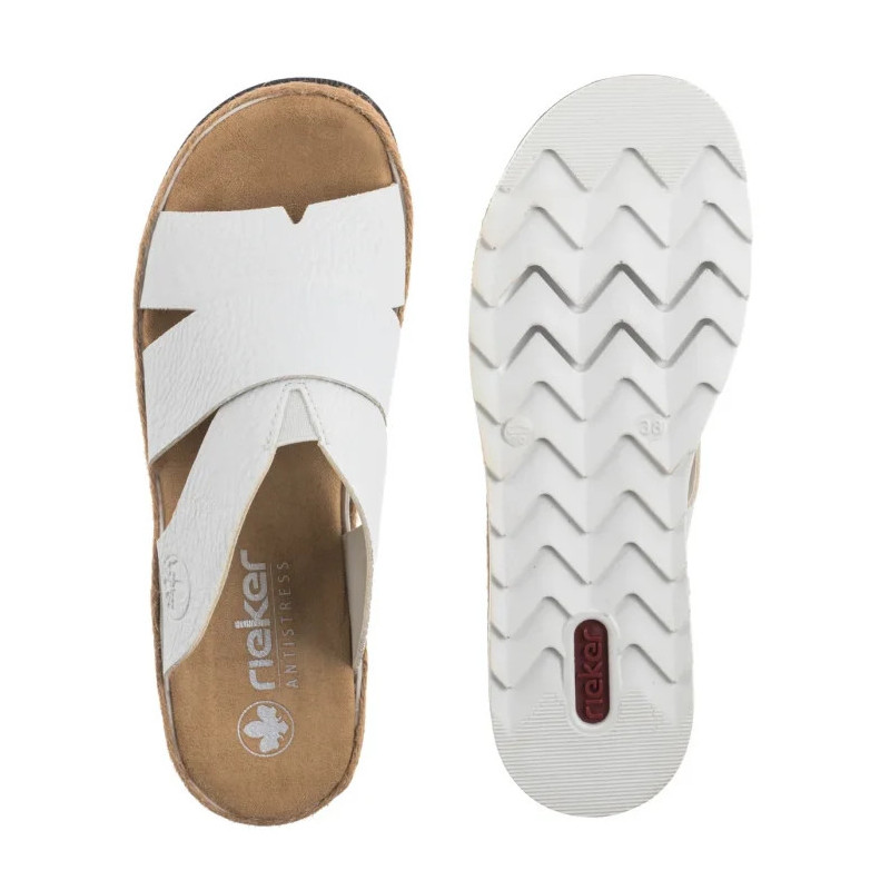 Rieker Białe V7989-80 White (RI164-c) batai