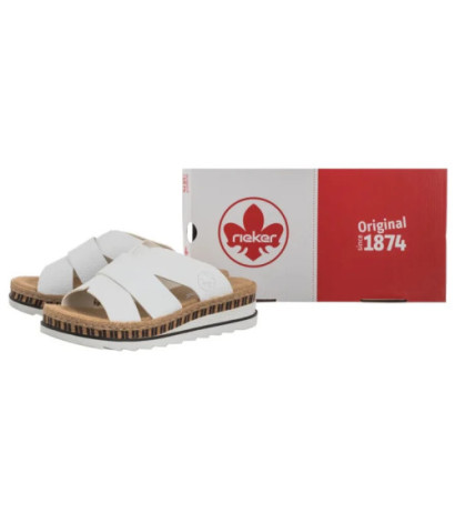 Rieker Białe V7989-80 White (RI164-c) batai