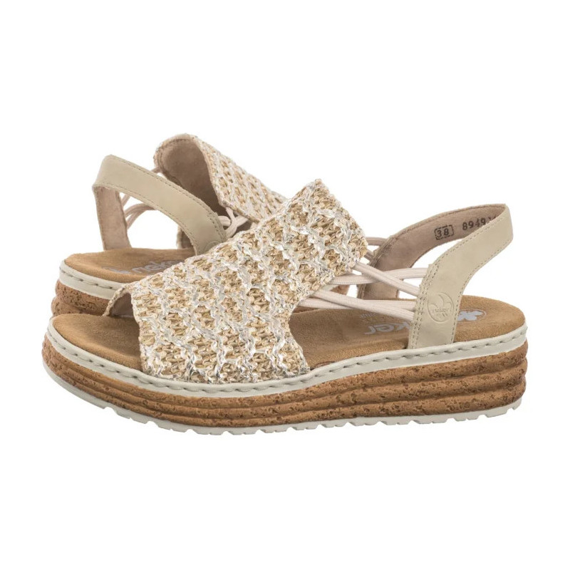 Rieker Beżowe 62741-60 Beige (RI256-b) batai