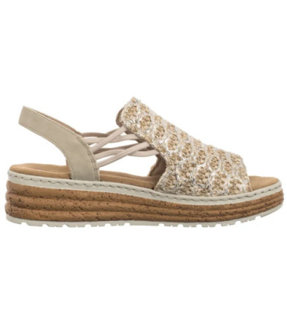 Rieker Beżowe 62741-60 Beige (RI256-b) batai