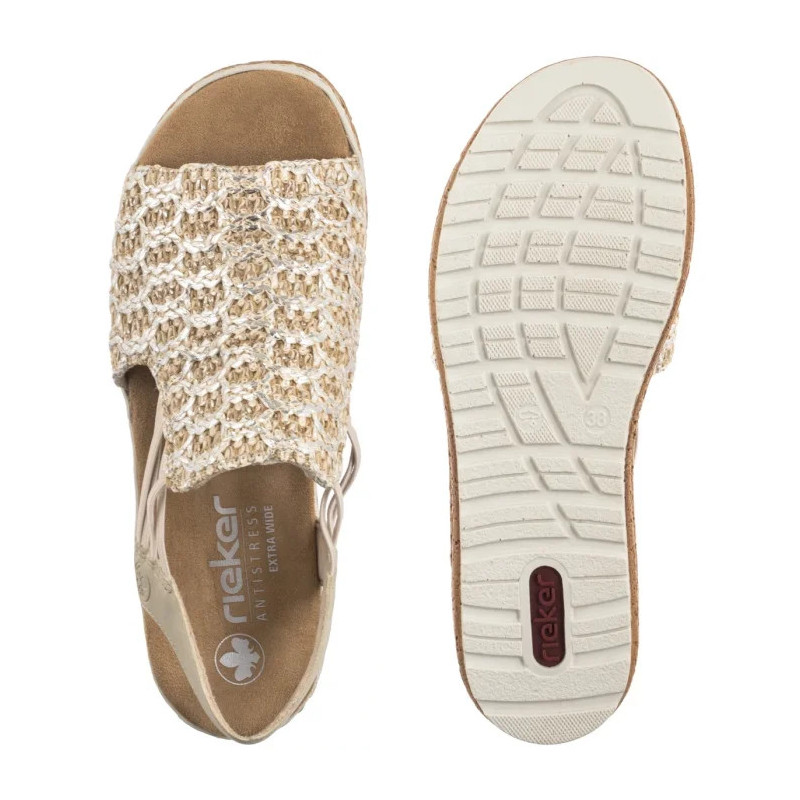 Rieker Beżowe 62741-60 Beige (RI256-b) batai