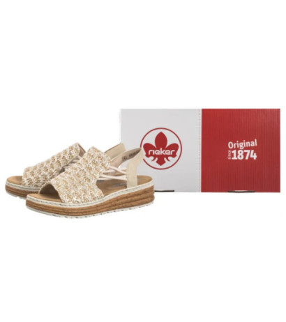 Rieker Beżowe 62741-60 Beige (RI256-b) batai