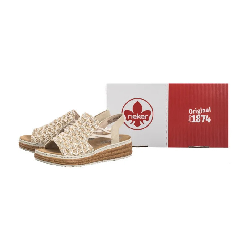 Rieker Beżowe 62741-60 Beige (RI256-b) batai