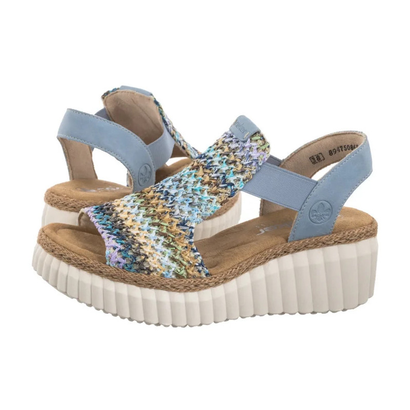 Rieker Niebieskie 69172-91 Multi (RI268-a) batai