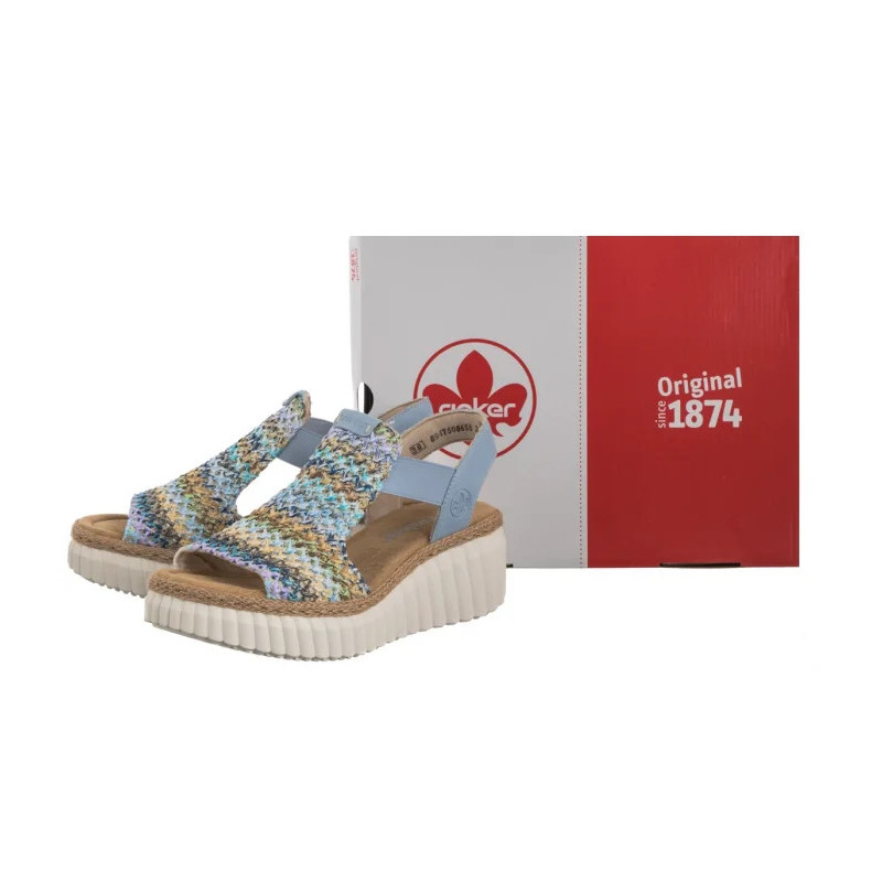 Rieker Niebieskie 69172-91 Multi (RI268-a) batai