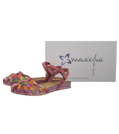 Maciejka Różowe/Multikolor 03074-39/00-0 (MA1354-a) sandalai