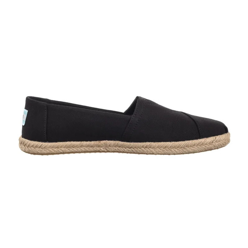 Toms Alpargata Rope Black Recycled Cotton Slubby Woven 10019670 (TS45-b) sportiniai bateliai