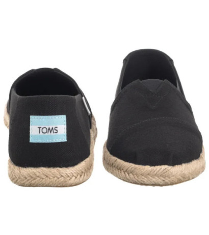 Toms Alpargata Rope Black Recycled Cotton Slubby Woven 10019670 (TS45-b) sportiniai bateliai