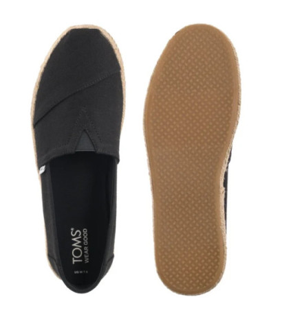 Toms Alpargata Rope Black Recycled Cotton Slubby Woven 10019670 (TS45-b) sportiniai bateliai
