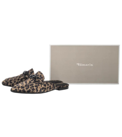 Tamaris Brązowe 1-27303-44 360 Leopard (TM547-a) Moteriški batai/šlepetės