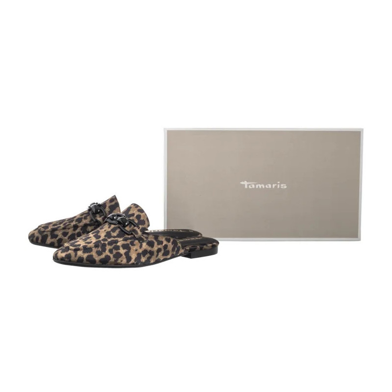 Tamaris Brązowe 1-27303-44 360 Leopard (TM547-a) Moteriški batai/šlepetės