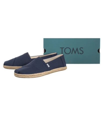 Toms Alpargata Rope Navy Recycled Cotton Slubby Woven 10019912 (TS49-a) batai