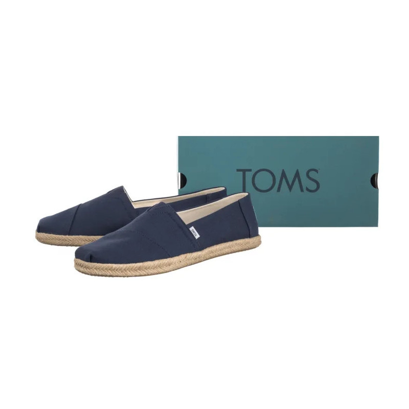 Toms Alpargata Rope Navy Recycled Cotton Slubby Woven 10019912 (TS49-a) batai