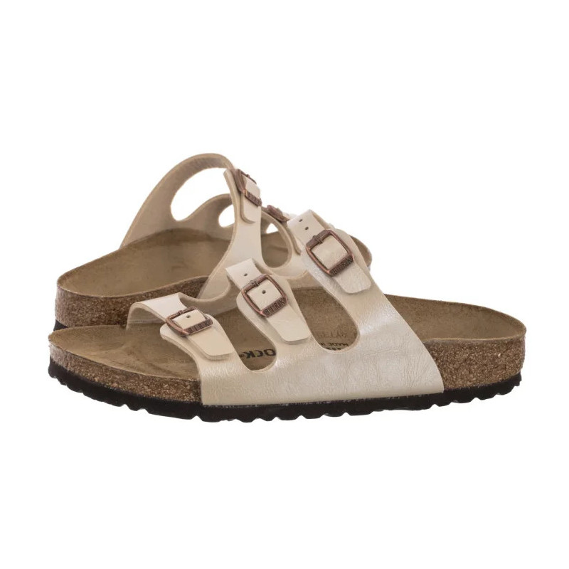 Birkenstock Florida Bs Graceful Pearl White 1029818 (BK299-b) Moteriški batai/šlepetės