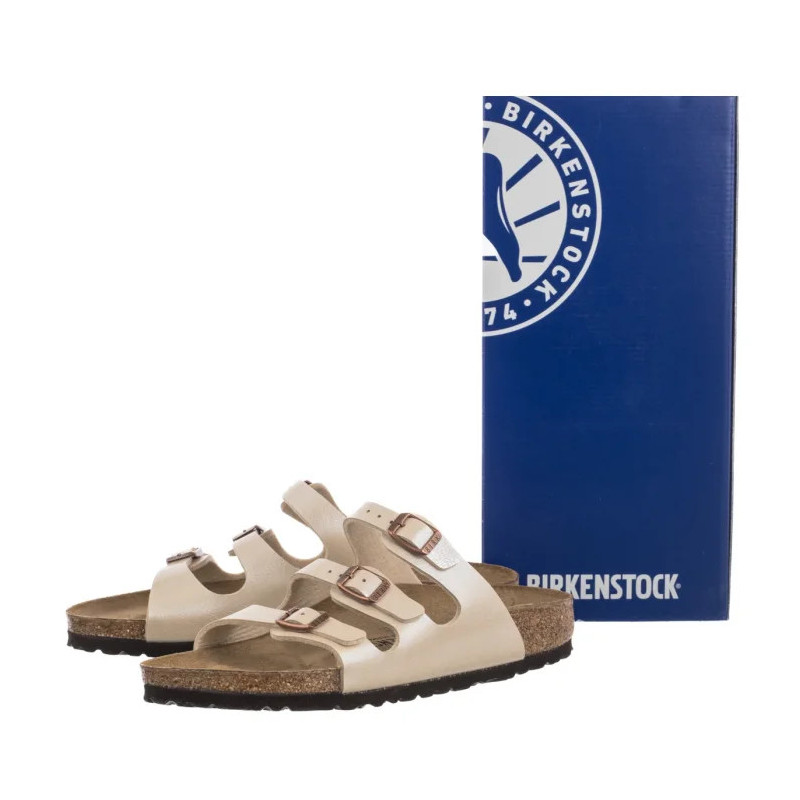 Birkenstock Florida Bs Graceful Pearl White 1029818 (BK299-b) Moteriški batai/šlepetės