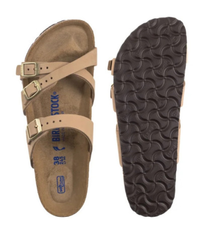 Birkenstock Franca Soft Footbed Sandcastle 1022973 (BK304-a) Moteriški batai/šlepetės