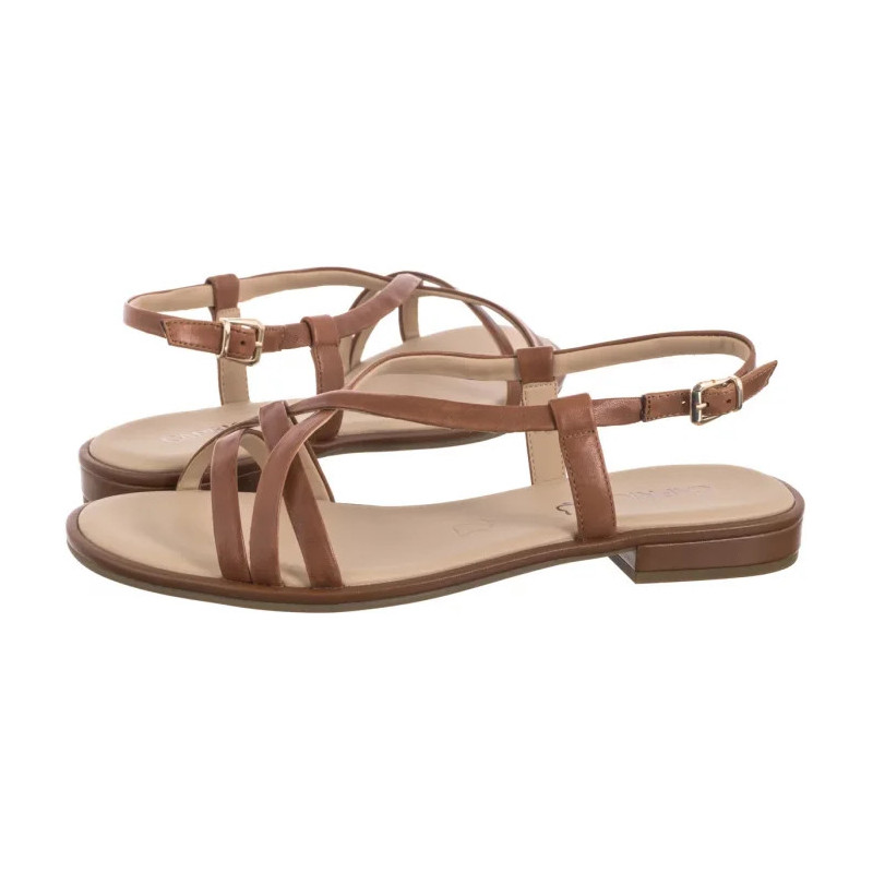 Caprice Brązowe 9-28100-44 303 Cognac Nappa (CP438-b) sandalai
