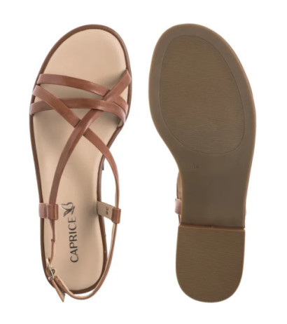 Caprice Brązowe 9-28100-44 303 Cognac Nappa (CP438-b) sandalai