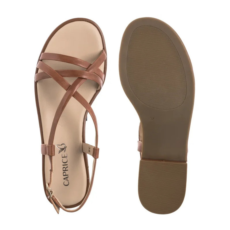 Caprice Brązowe 9-28100-44 303 Cognac Nappa (CP438-b) sandalai